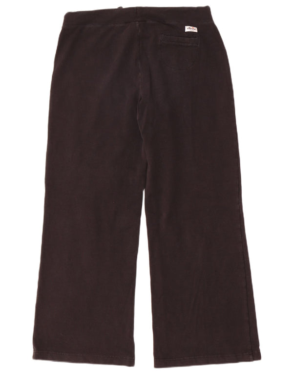 Ellesse Pantalon de survêtement large pour femme UK 12 Coton noir moyen
