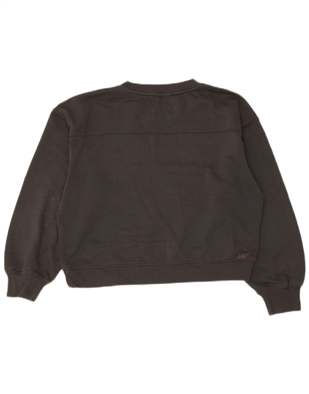 Zara Womens Crop Sweatshirt Jumper UK 14 Medium Grey Polyester