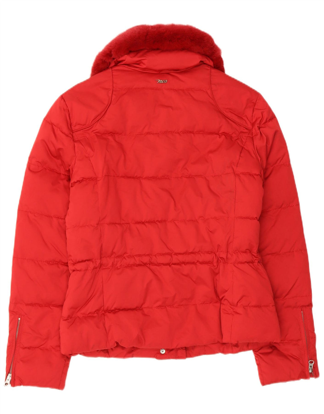 MARLBORO CLASSICS Womens Padded Jacket UK 14 Medium Red Polyester