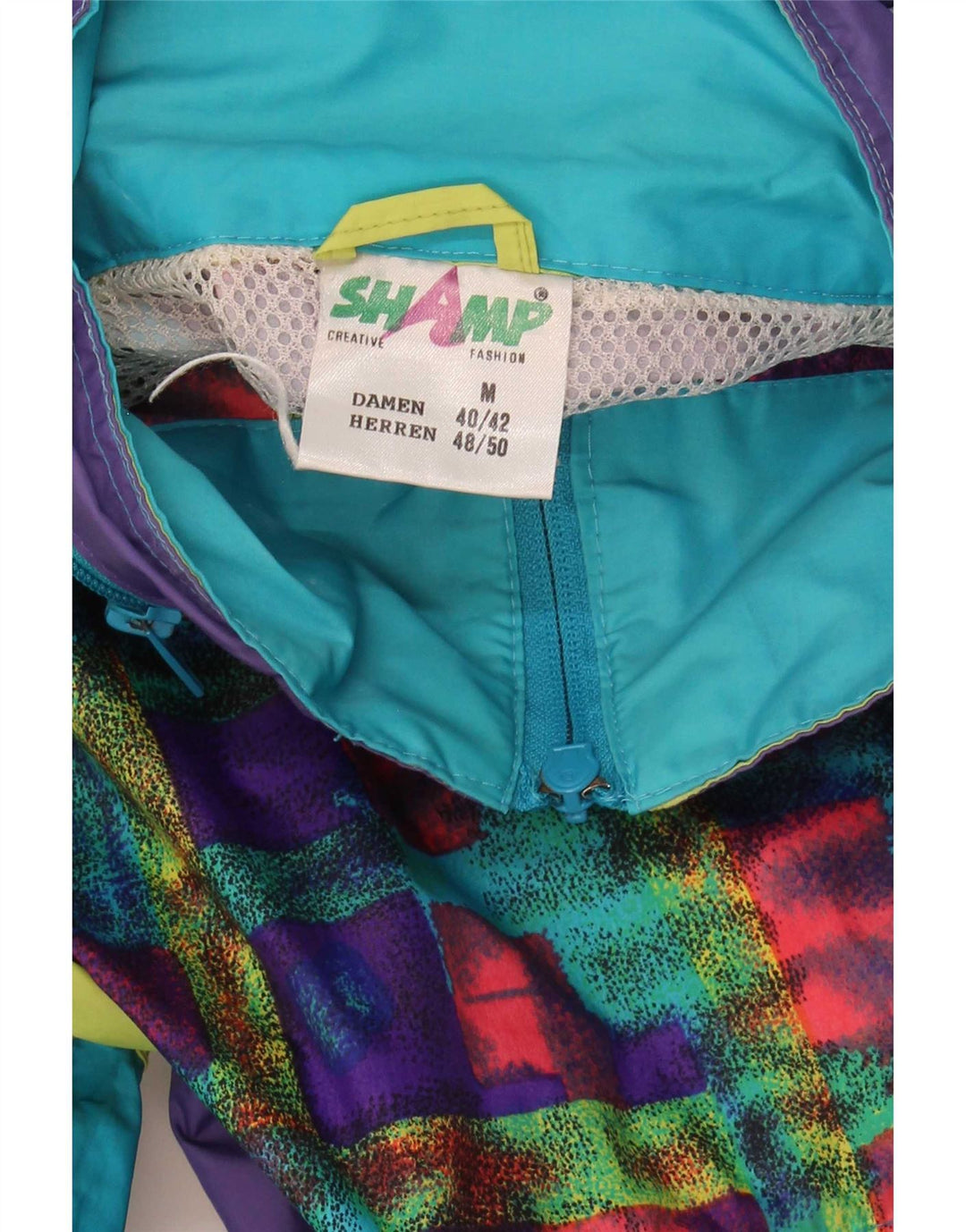 Shamp Mens Hooded Rain Jacket EU 48/50 Medium Multicoloured Colourblock