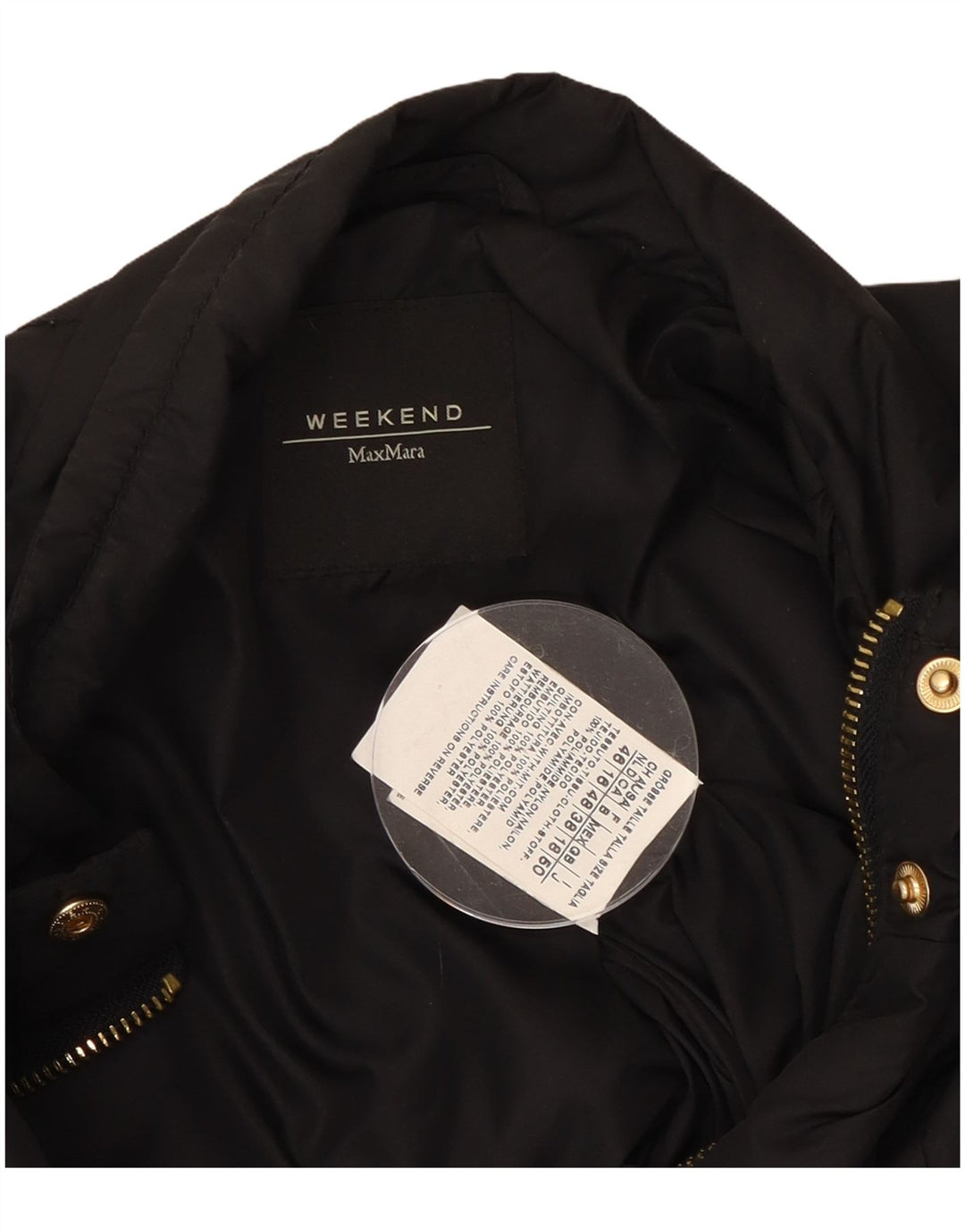 Max Mara Womens Weekend Utility Jacket UK 18 XL  Black Polyamide