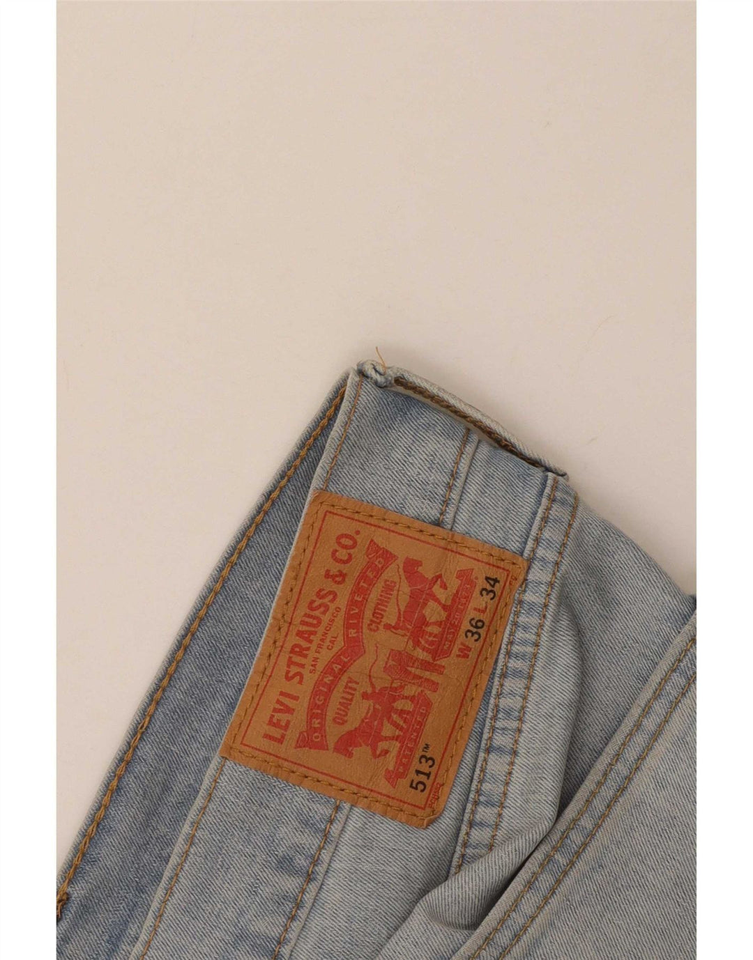 Damskie jeansy Levi's 513 Straight W36 L30 Niebieskie