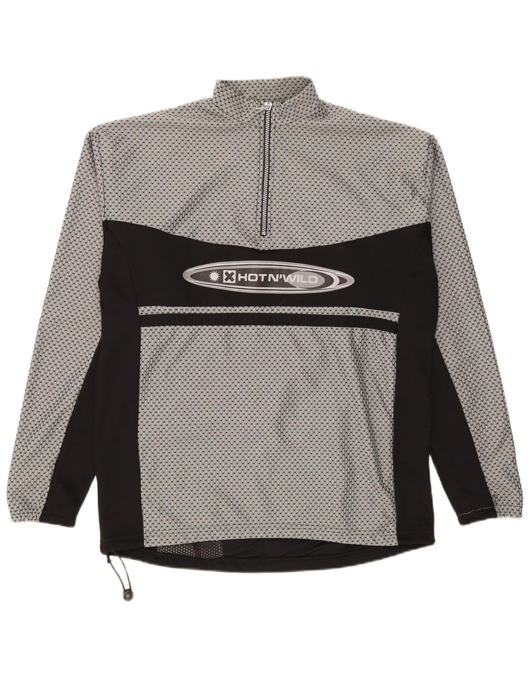 Vintage Herre Grafisk Pullover Træningsdragt Top IT 50 Medium Grey Colourblock