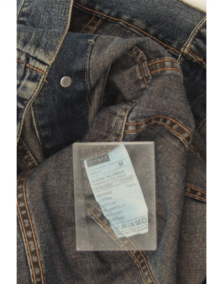 Sisley Womens Denim Jacket UK 14 Medium Blue Cotton