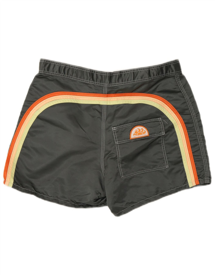 Sundek Mens Swimming Shorts Medium  Grey Colourblock Nylon