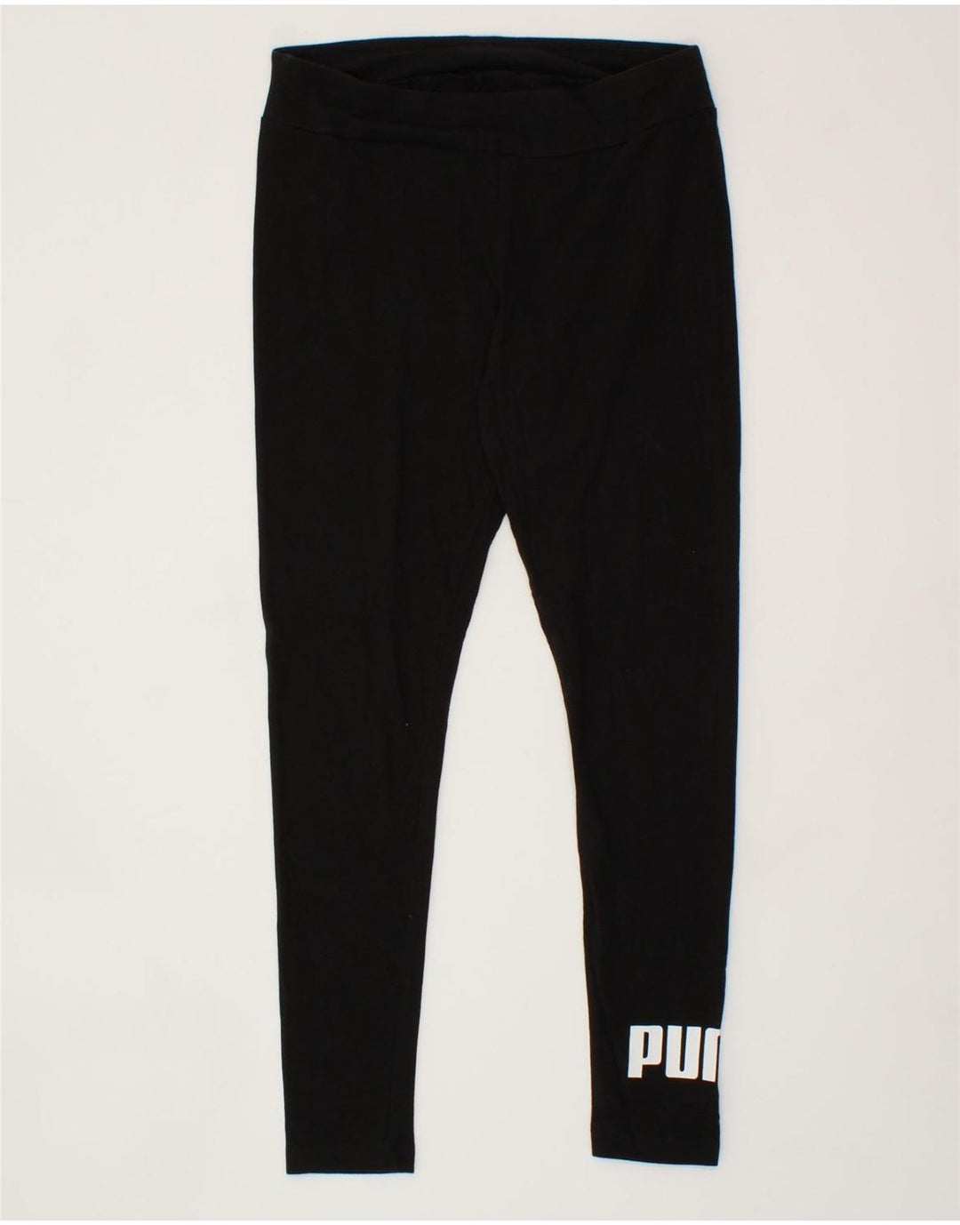PUMA Womens Graphic Leggings UK 14 Medium  Black Cotton Vintage Puma and Second-Hand Puma from Messina Hembry 