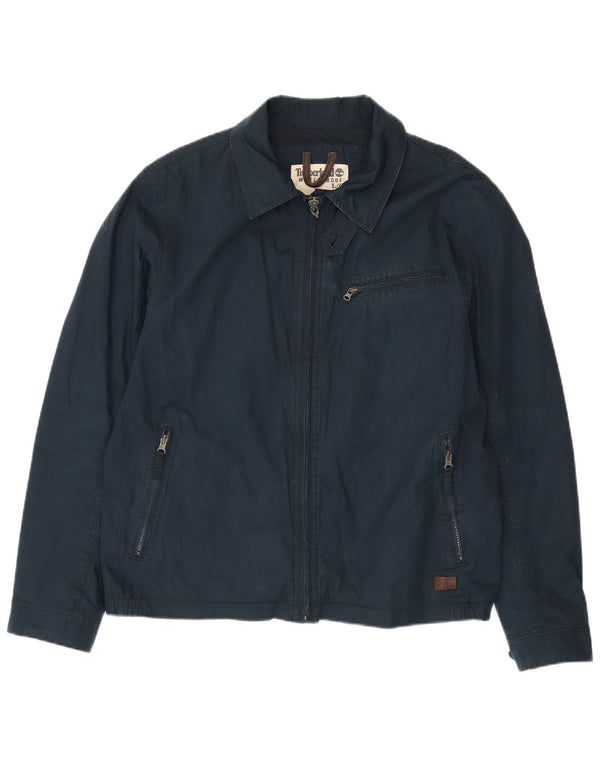 Timberland Herren Utility Jacke UK 40 Large Marineblau Baumwolle