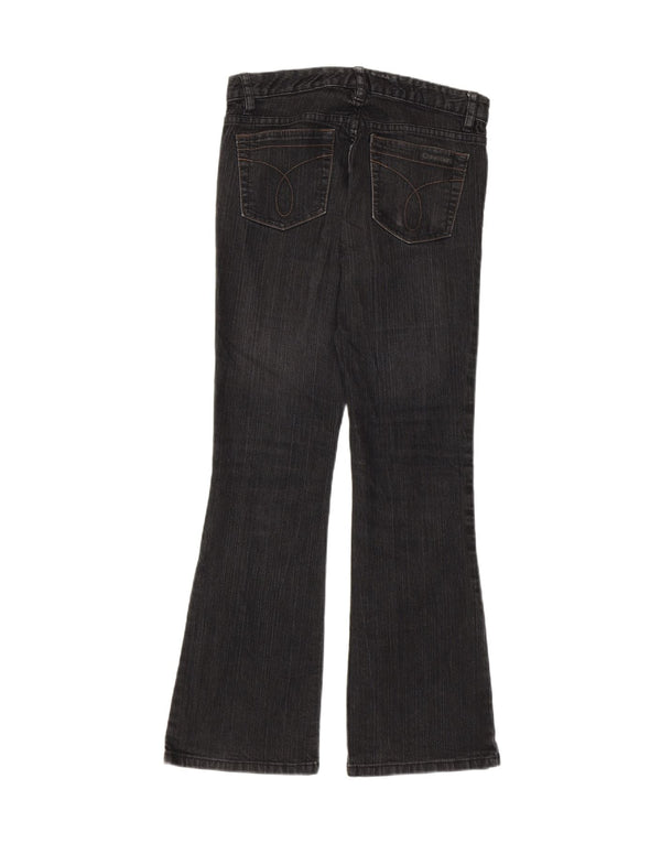 Женские расклешенные джинсы CALVIN KLEIN US 2 XS W26 L28, черный хлопок