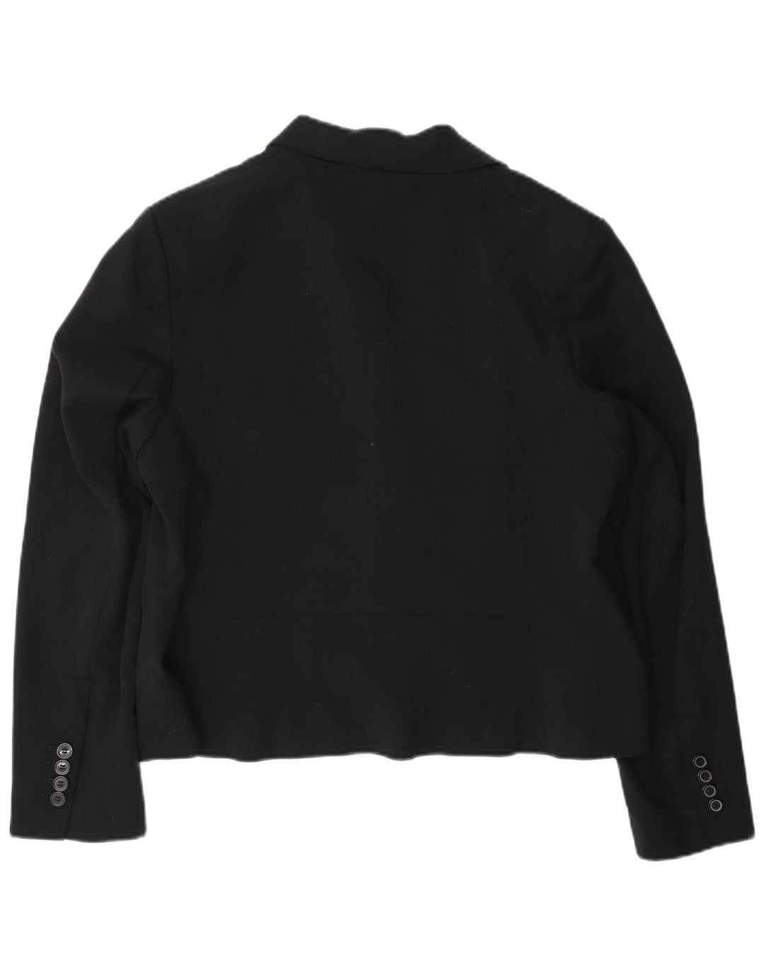Marks & Spencer Womens Crop 2 Button Blazer Jacket UK 16 Large Black