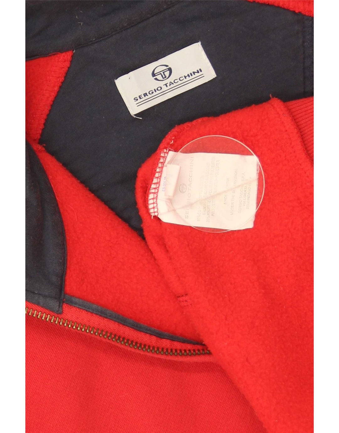 Sergio Tacchini Dame træningsdragt Topjakke UK 14 Medium Rød Bomuld