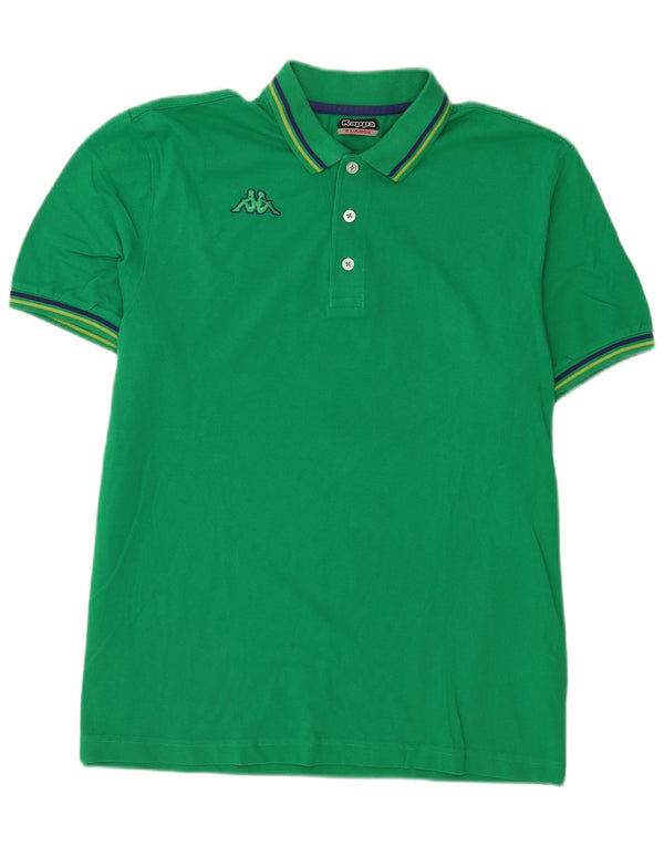 Kappa Polo Hombre XL Algodón Rayas Verde