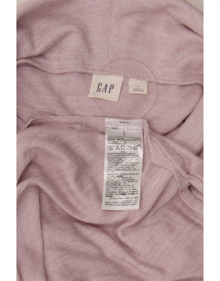 Damski top oversize Gap z długim rękawem, UK 10, mały, różowy, nakrapiany poliester