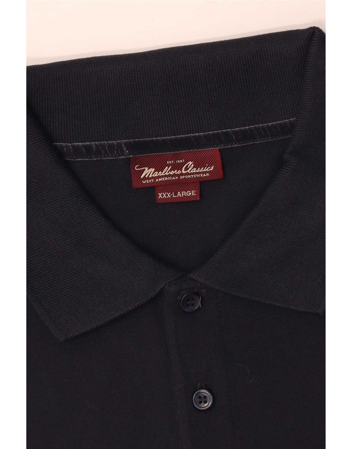 Marlboro Classics Mens Polo Shirt 3XL Navy Blue Cotton