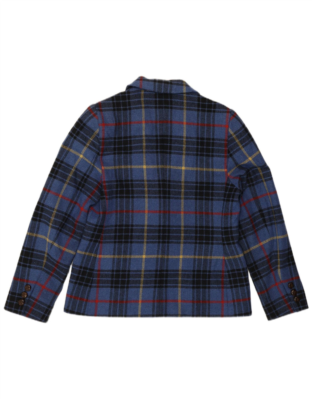 Les Copains Veste Blazer 2 Boutons Femme IT 44 Laine à Carreaux Bleu Moyen
