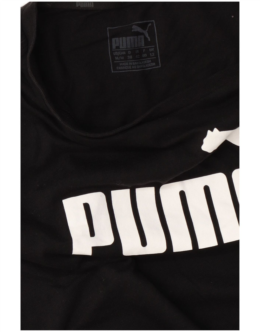 T-shirt grafica da donna Puma UK 12 media nera