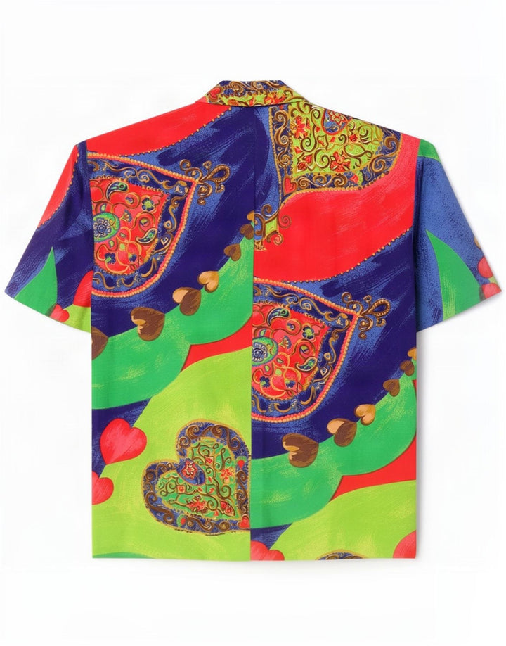 Giacca blazer vintage da donna IT 42 Patchwork medio multicolore