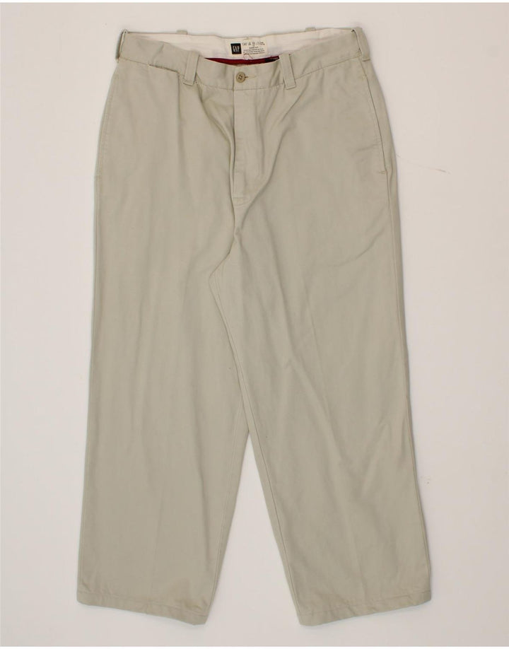 GAP Mens Straight Chino Trousers W34 L26 Off White Cotton Vintage Gap and Second-Hand Gap from Messina Hembry 