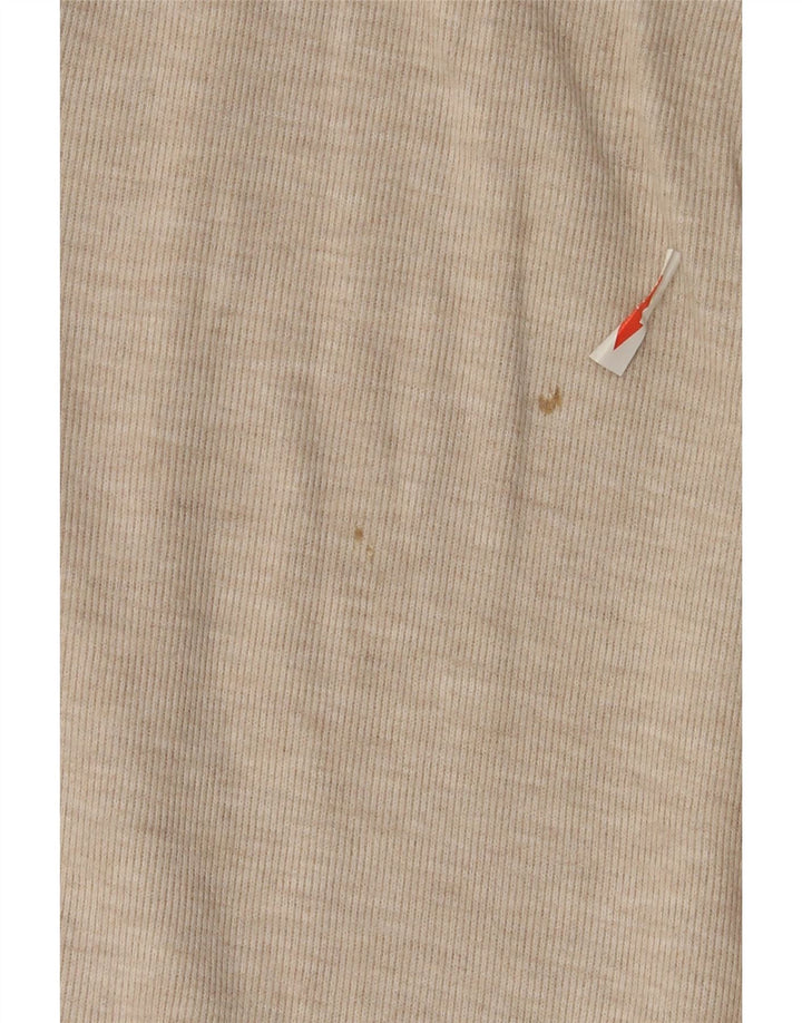 Zara Womens Wide Leg Tracksuit Trousers UK 12 Medium Beige Polyester