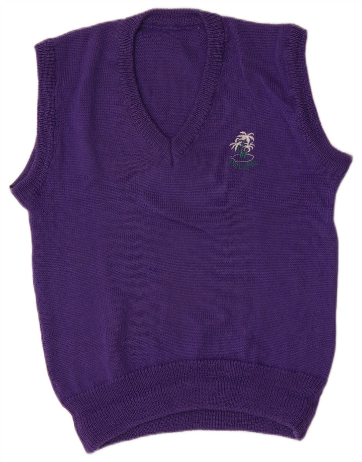 vintage Mens Vest Débardeur Moyen Violet