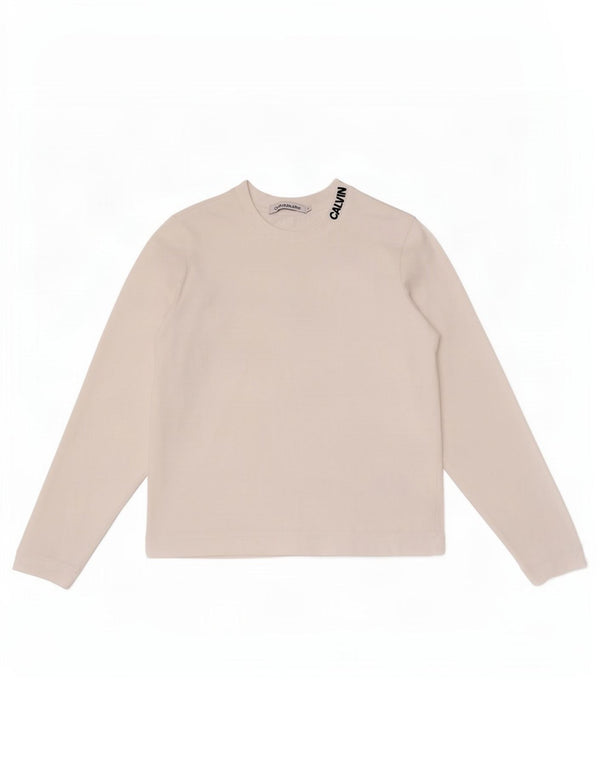 Calvin Klein Jeans Γυναικείο μακρυμάνικο τοπ UK 10 Small White