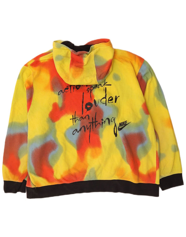 Męski sweter z kapturem Nike Graphic 2XL, żółty, bawełniany Tie Dye