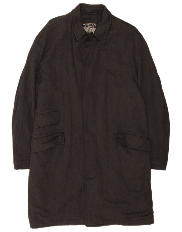 Herman & Sons Mens Overcoat UK 40 Large Grey