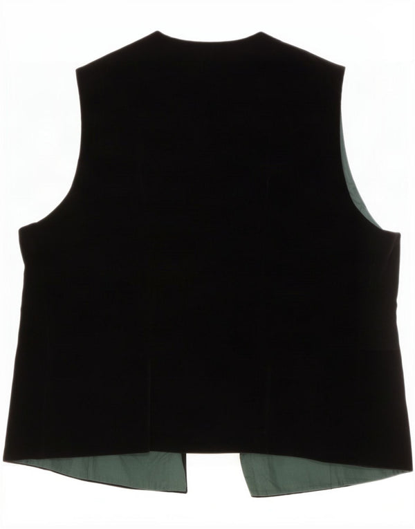Vintage ženski baršunasti prsluk UK 18 XL crni