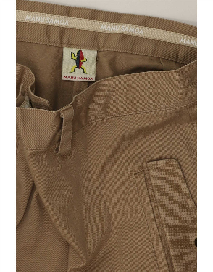 Manu Samoa Mens Cargo Shorts W34 Large Beige