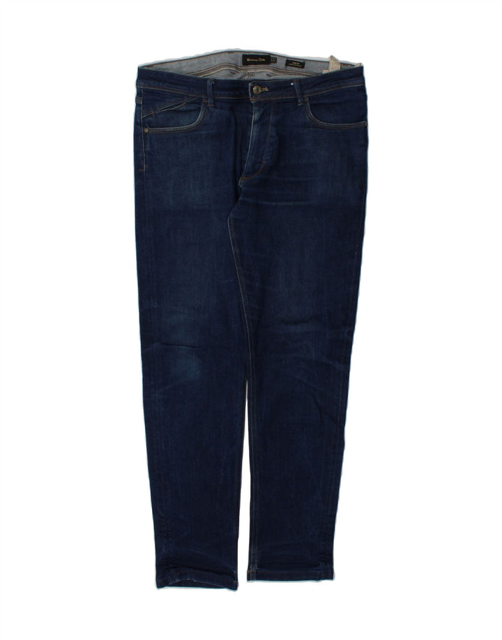 MASSIMO DUTTI Mens Slim Jeans EU 44 Large W34 L30 Blue Cotton Vintage Massimo Dutti and Second-Hand Massimo Dutti from Messina Hembry 