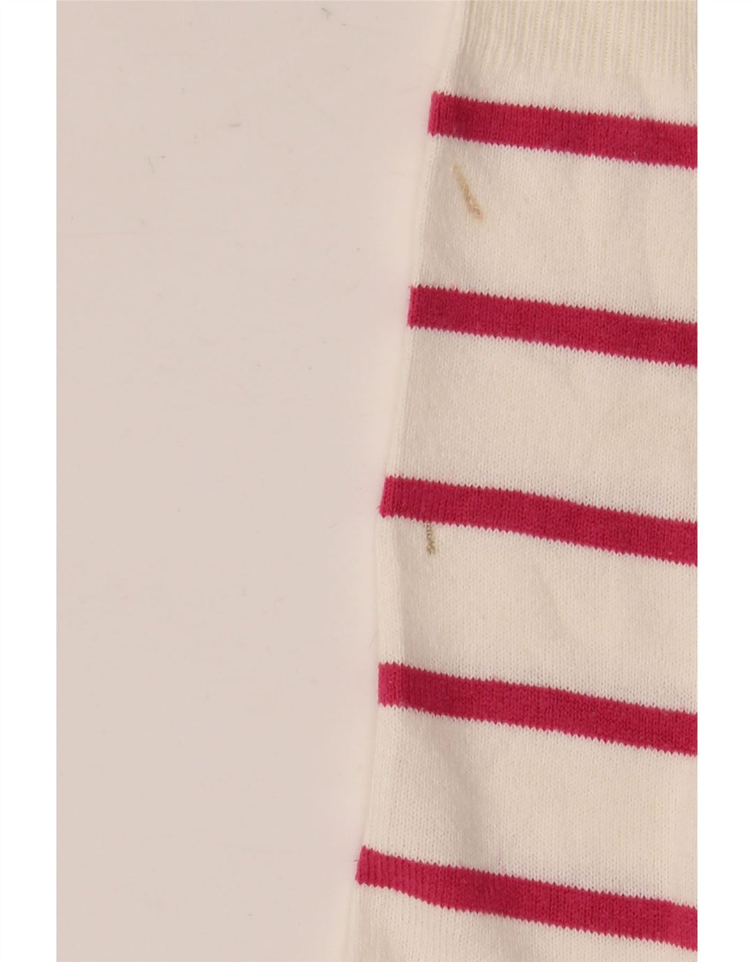 Marks & Spencer Womens Crew Neck Jumper Sweater UK 10 Small White Striped