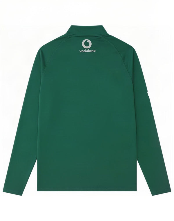 Canterbury Mens IRFU Zip Neck Graphic Top Long Sleeve Large Green Polyester