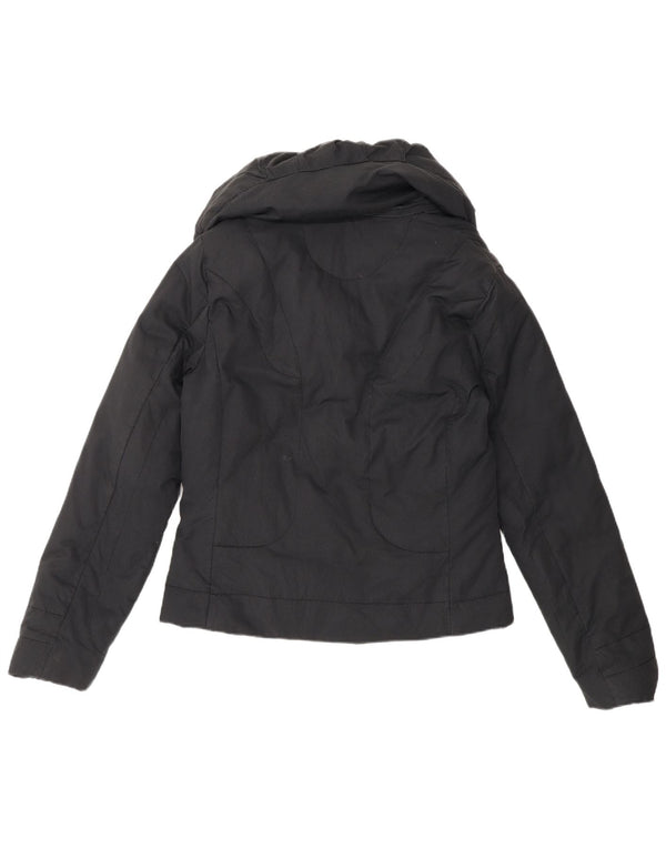 Γυναικείο μπουφάν Benetton με κουκούλα UK 12 Medium Black