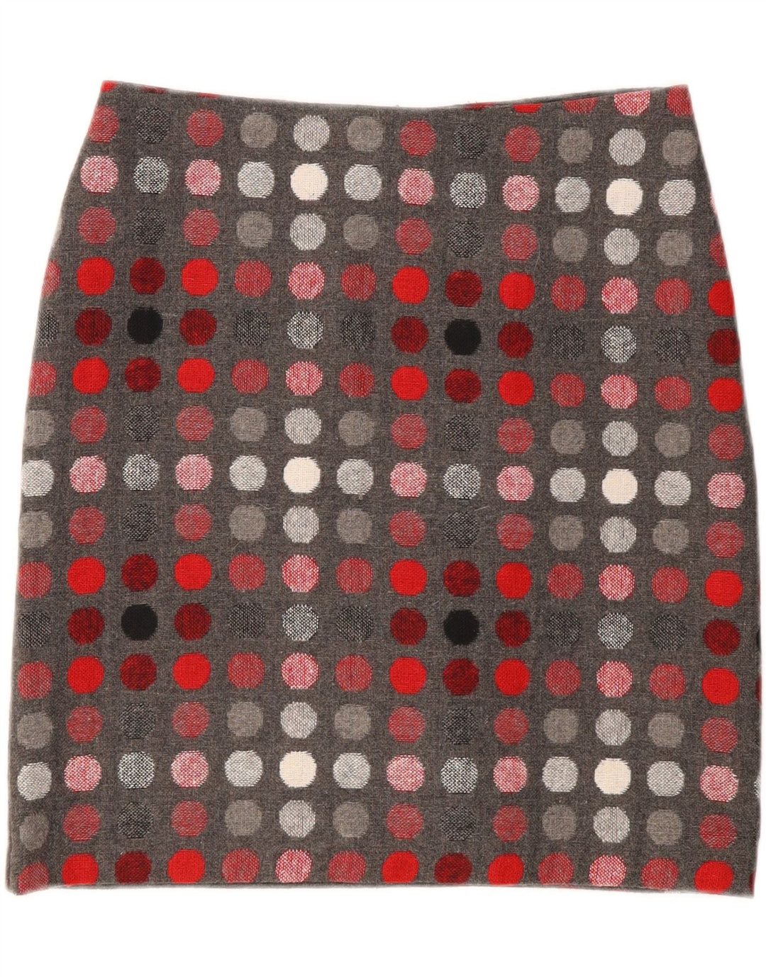 Marks & Spencer Womens Straight Skirt UK 12 Medium W30 Grey Polka Dot