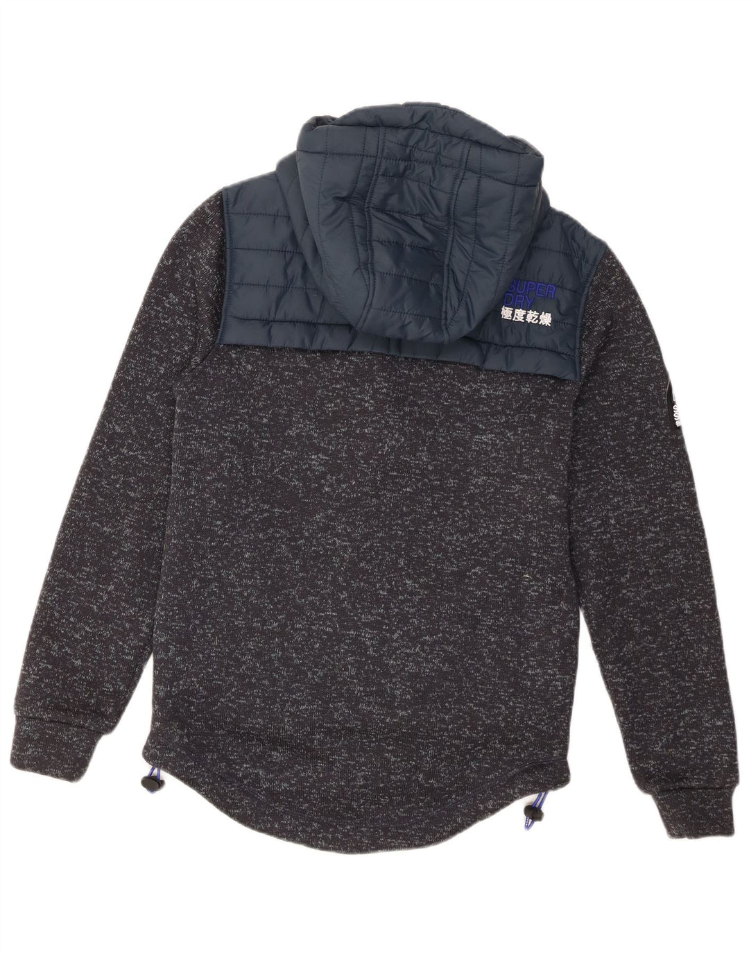 Superdry Pull à capuche zippé pour homme en polyester moucheté petit gris
