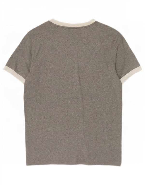 Tommy Hilfiger Camiseta masculina gráfica top pequeno cinza colorblock algodão