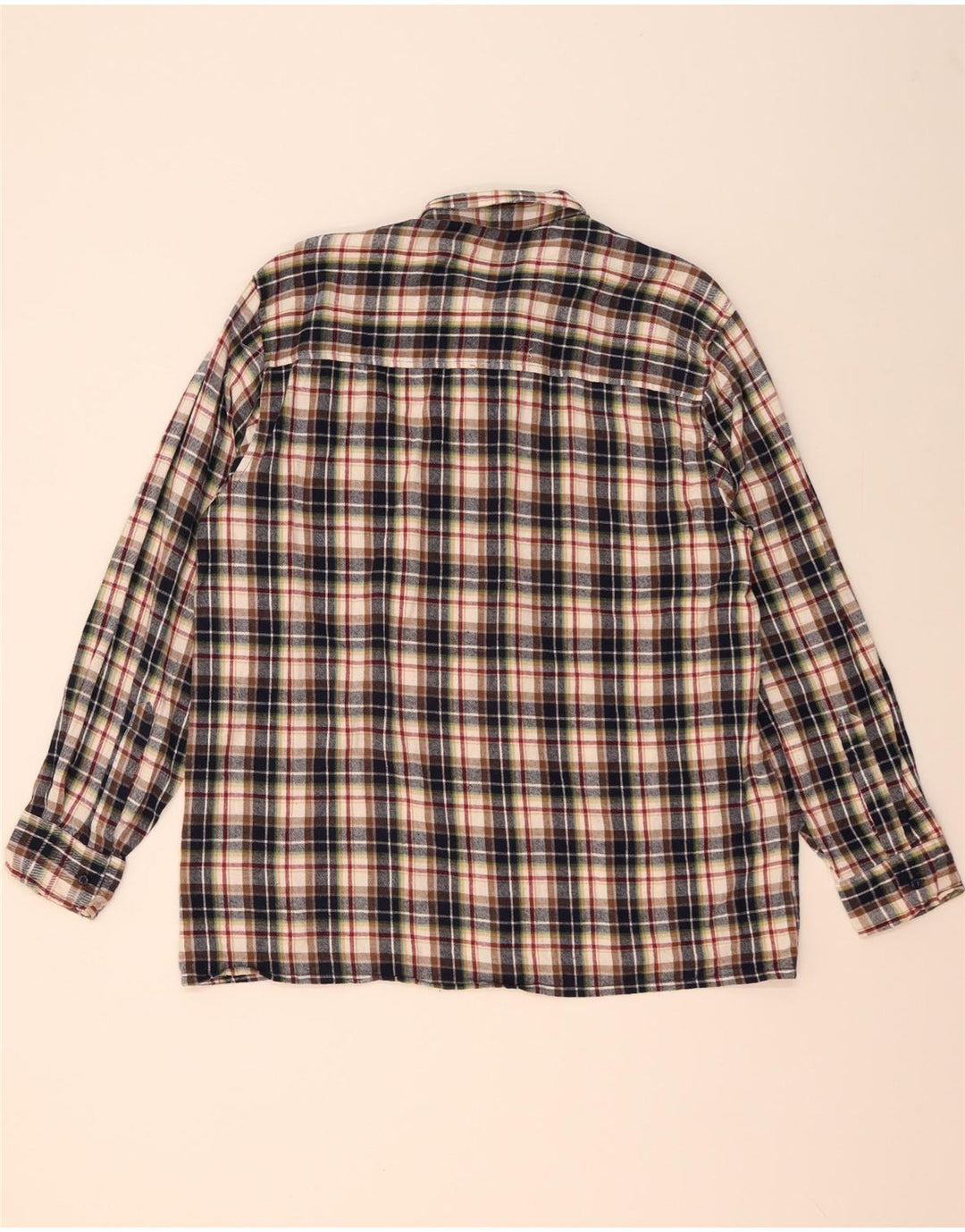 Follie Mens Shirt Size 43/44 XL Multicoloured Check Cotton