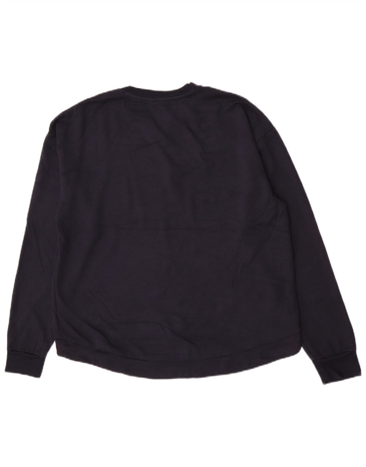 Ted Baker Womens Sweatshirt Jumper Size 4 Large Navy Blue Viscose