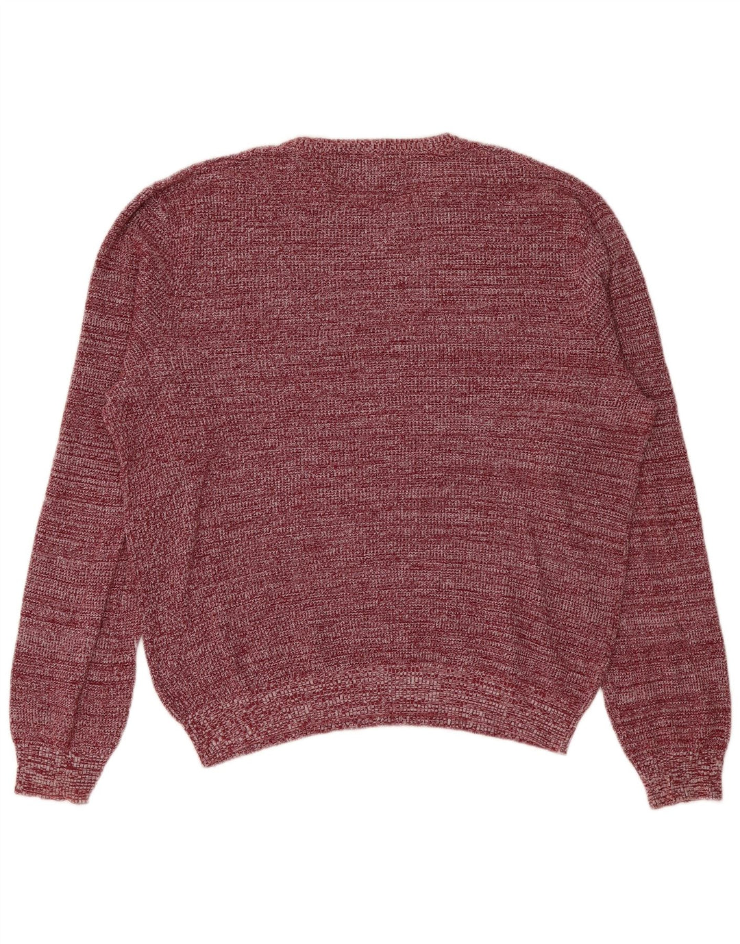 Penguin Mens Crew Neck Jumper Sweater Large Maroon Flecked Cotton