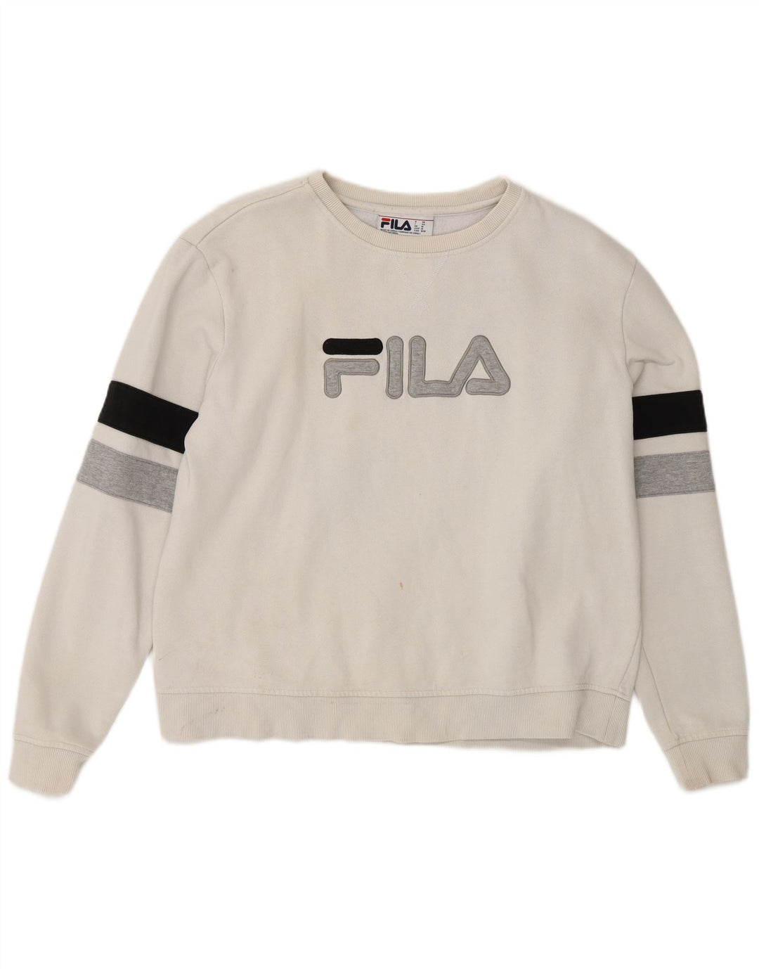 Męska bluza z grafiką Fila, bawełniana, w kolorze średniej bieli