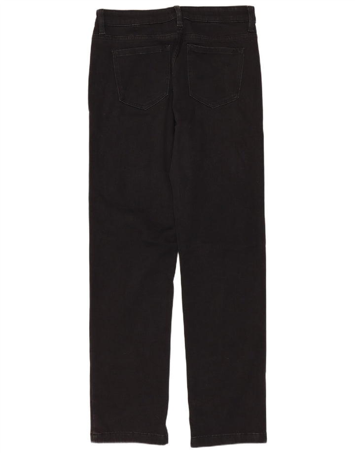 Marks & Spencer Womens Short Straight Jeans UK 12 Medium W28 L29 Black