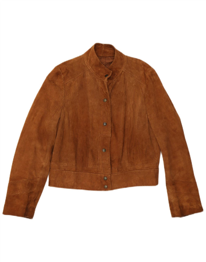 veste en daim crop femme vintage IT 44 Beige moyen