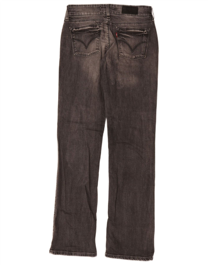 Levi's Womens 570 Straight Jeans W28 L31 Grey Cotton