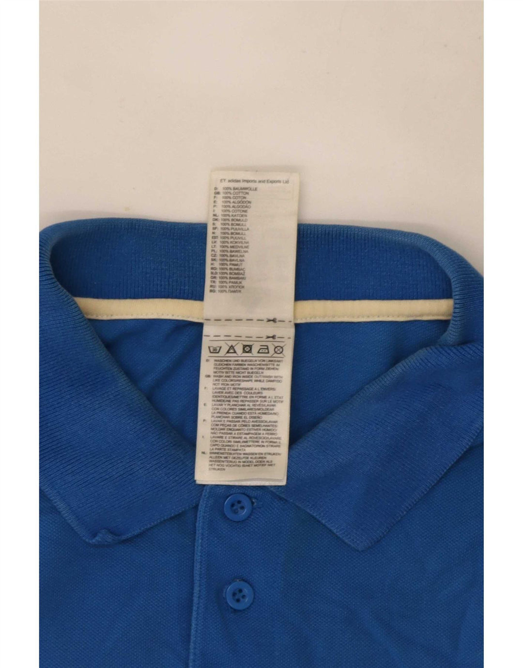 Adidas Mens Polo Shirt 2XL Blue Cotton