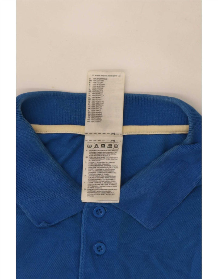 Adidas Mens Polo Shirt 2XL Blue Cotton