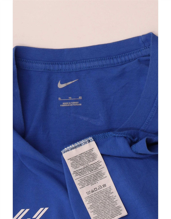 Nike Mens Graphic T-Shirt Top XL Blue Cotton