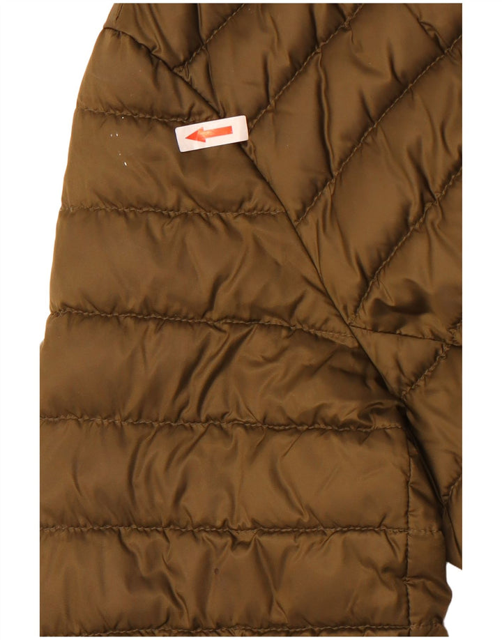 Tommy Hilfiger Womens Hooded Padded Coat UK 14 Medium Khaki Polyamide