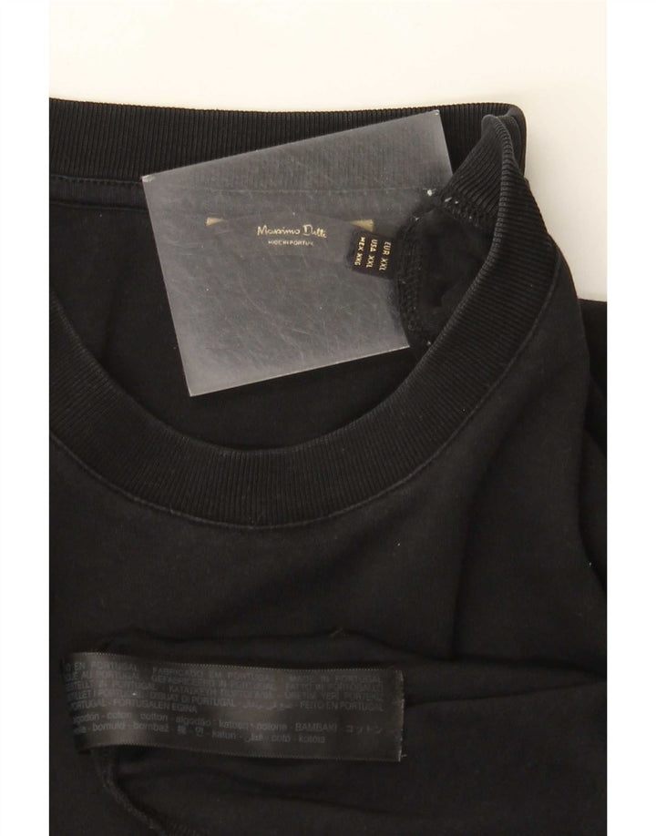 Мужская футболка Massimo Dutti 2XL, черный хлопок