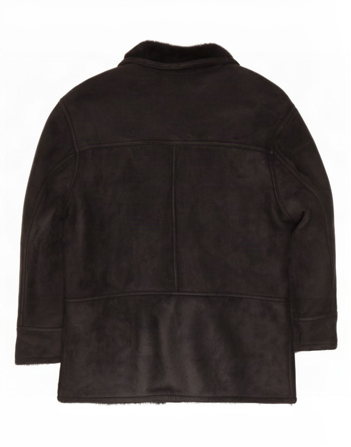 Vintage męska kurtka shearling UK 42 XL czarna