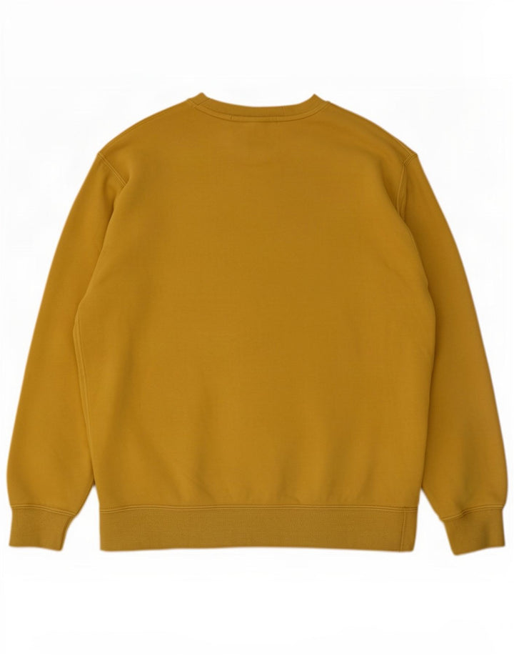 Nike Mens Sweatshirt Jumper Medium Yellow Cotton