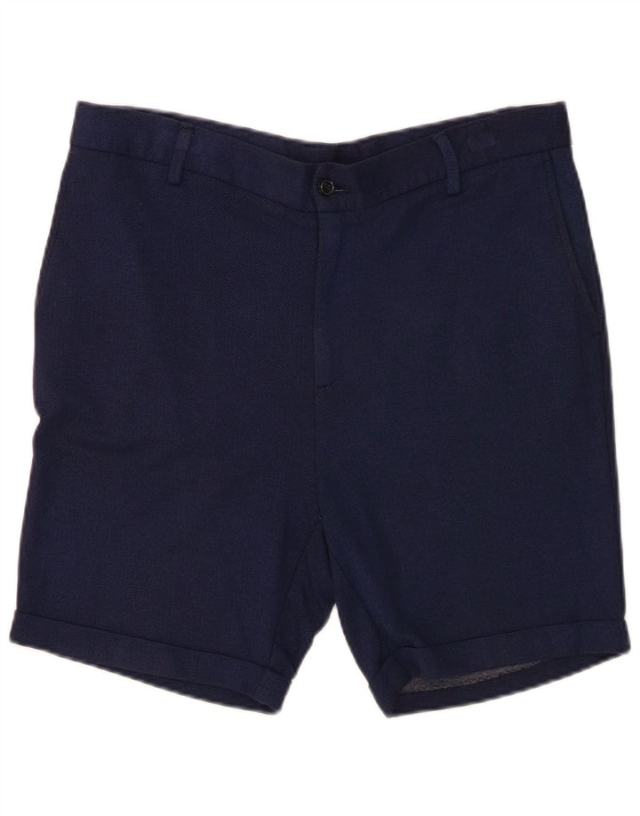 Zara Mens Chino Shorts EU 40 Medium W31 Navy Blue